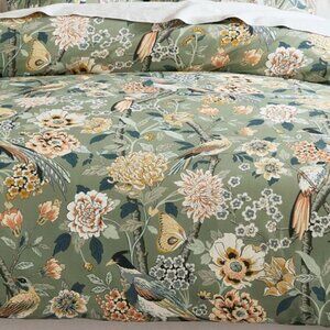 POTTERY BARN BLOOM FLORAL King Cal King Duvet cover NEW with tags
